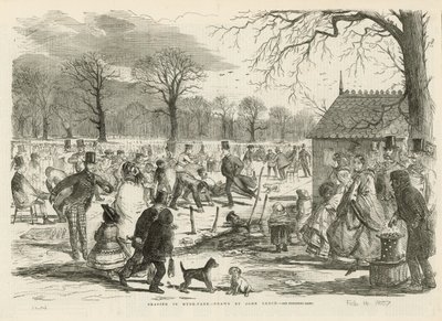 Bruslení v Hyde Parku od John Leech