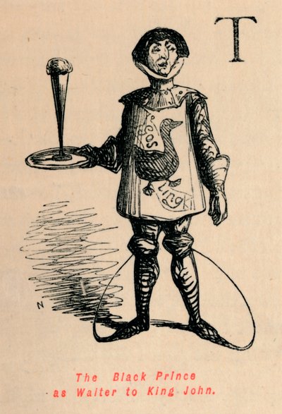 Černý princ jako číšník krále Jana, c1860, c1860 od John Leech