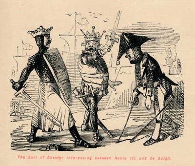 Hrabě z Chesteru mezi Jindřichem III. a De Burghem, c1860, c1860 od John Leech