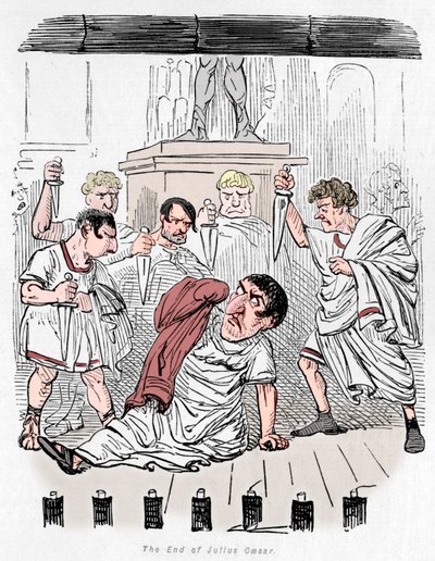 Konec Julia Caesara, 1852 od John Leech