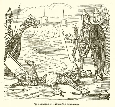 Vylodění Viléma Dobyvatele od John Leech