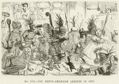 The North-American Lodgers v roce 1851 od John Leech
