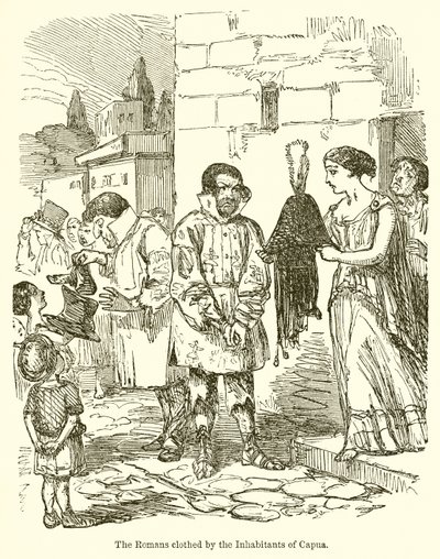 Římané oblečení obyvateli Capua od John Leech
