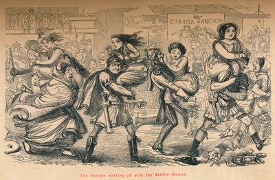 Římané odcházeli se sabinskými ženami, 1852 od John Leech