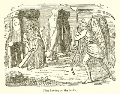 Time Bowling Out the Druids od John Leech