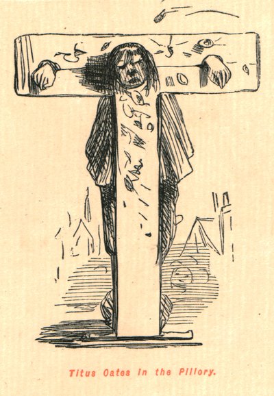 Titus Oates v pranýři, 1897. od John Leech
