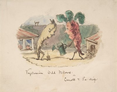Vegetarian Odd Fellows: aneb, Carrott a Pa-Snip, 1837-64. od John Leech