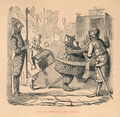 William odjíždí do Francie, 1860, 1860 od John Leech