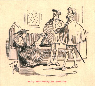 Wolsey se vzdává Velké pečeti, 1897. od John Leech