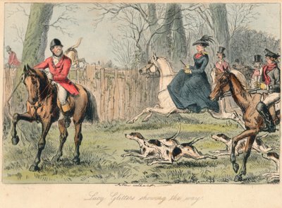 Lucy Glitters ukazuje cestu, 1865. Umělci: John Leech, Hablot Knight Browne. od John Leech and Hablot Knight Browne