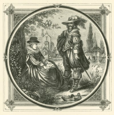 Ptáci z peří se budou shlukovat (rytina) od John Leighton