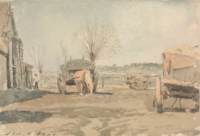 Hospodářský dvůr od John Linnell