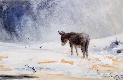 Osel ve sněhu od John MacWhirter