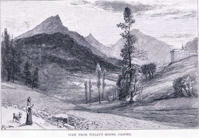 Pohled z Tizianova domu, z The Magazine of Art 1893, Cassell and Company od John MacWhirter