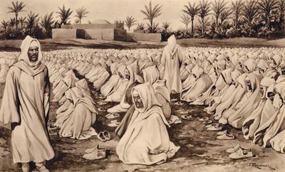 Mohamedáni při modlitbě (litografie) od John Macfarlane