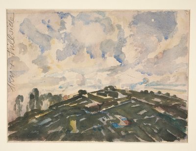 Země a nebe, Francie, 1908; nebo The Hill od John Marin