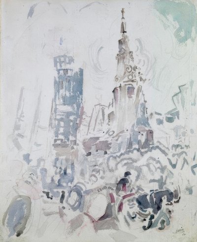 Kostel svatého Pavla, Dolní Manhattan od John Marin