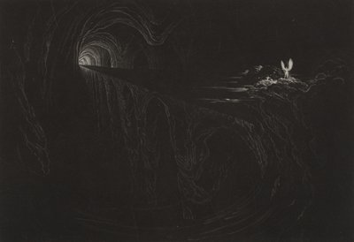 Most chaosu, kolem roku 1827 (mezzotinta) od John Martin