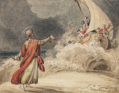 Kristus utišující bouři od John Martin