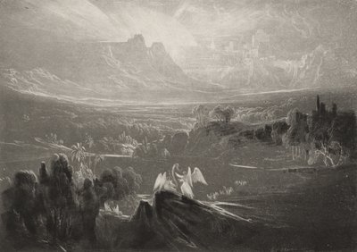 Heaven-the Rivers of Bliss ..., kolem 1827 (mezzotinta) od John Martin