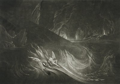 Lucifer na hořícím jezeře od John Martin