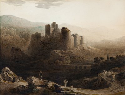 Měsíční svit - hrad Chepstow od John Martin