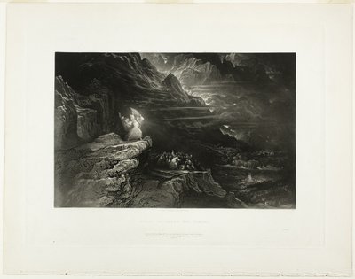 Mojžíš rozbíjí tabulky, z ilustrací Bible od John Martin