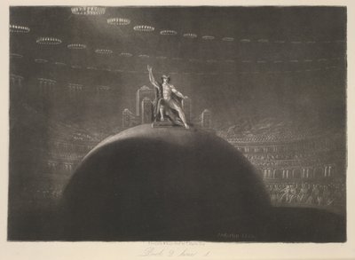 Satan na svém trůnu, z „Ztracený ráj“, od Johna Miltona, kolem roku 1858 (rytina) od John Martin