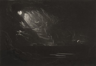 Stvoření světla, cca 1827 (mezzotinta) od John Martin