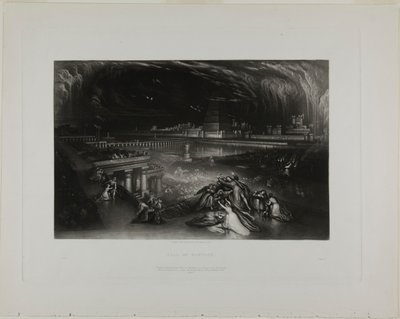 Pád Babylonu, z ilustrací Bible od John Martin