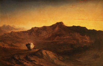 Útěk do Egypta - Když vstal, vzal v noci malé dítě a jeho matku a odešel do Egypta. - Matouš II., 14, 1842 od John Martin
