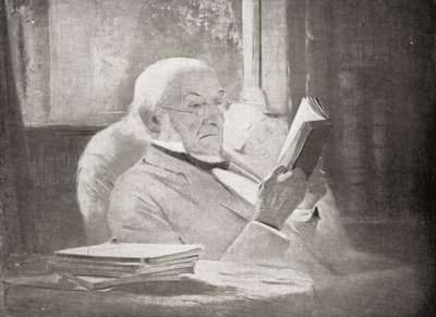William Ewart Gladstone (1809-98) ve stáří, ilustrace z knihy "V.R.I. Her Life and Empire" od markýze z Lornu od John McLure Hamilton