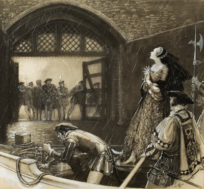 Ann Boleynová () přichází do Toweru od John Millar Watt
