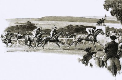 Nejslavnější britský rovinový dostih Derby od John Millar Watt