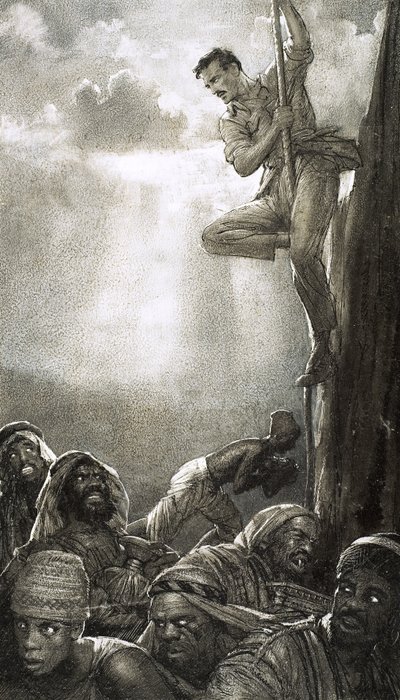 Vykradači hrobek, ilustrace z knihy "Dobrodružství v archeologii od John Millar Watt