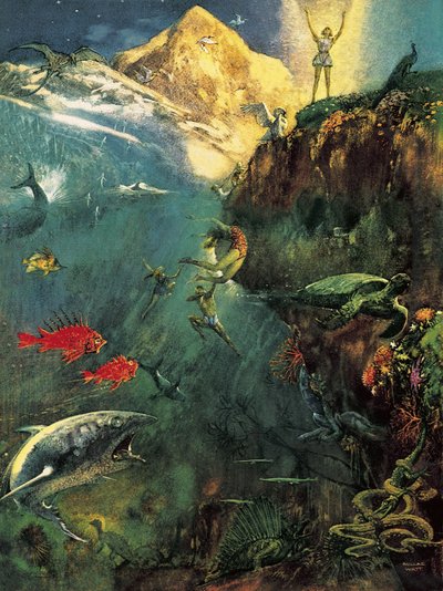 Svět pod slanou vodou. Z básně Walta Whitmana od John Millar Watt