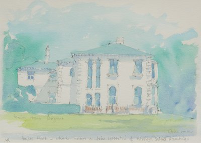Penlee House, 1991 (wc na papíře) od John Miller