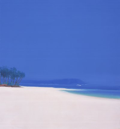 Bílá rybářská loď, 2002 od John Miller