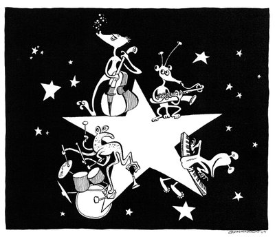 Karikatura Alien All- Stars od Johna Minniona od John Minnion