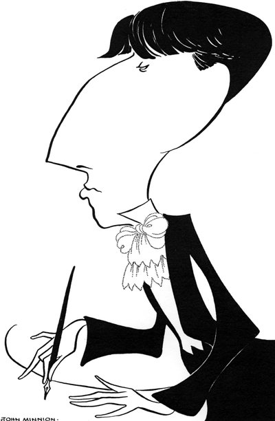 Aubrey Beardsley, karikatura, 20. století (kresba) od John Minnion