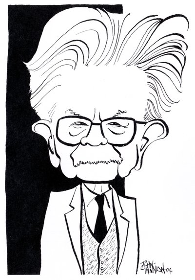 Elias Canetti, karikatury od John Minnion