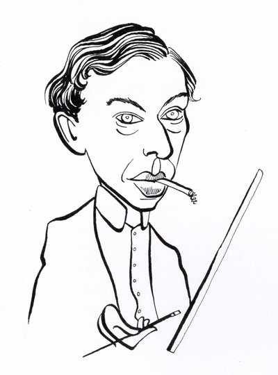 Ernst Ludwig Kirchner, karikatura od John Minnion