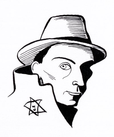 Felix Nussbaum, karikatura od John Minnion