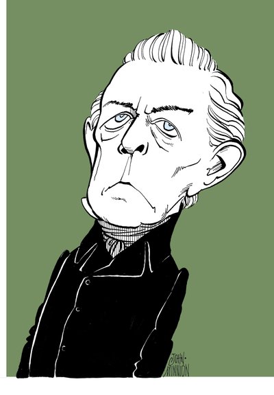 Franz Berwald - karikatura švédského skladatele od John Minnion