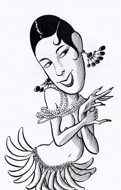 Josephine Baker, karikatura od John Minnion