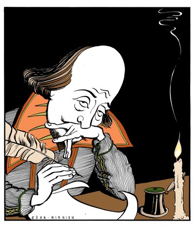 William Shakespeare píše hru Johna Minniona od John Minnion