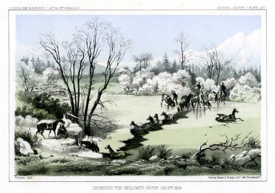 Překročení řeky Hellgate, 6. ledna 1854 1856. od John Mix Stanley