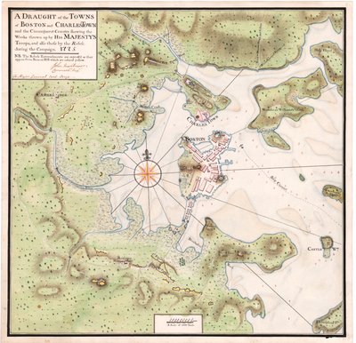 Mapa Bostonu od Montresor od John Montresor