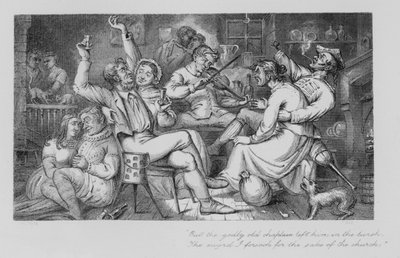 Robert Burns: Jolly Beggars (rytina) od John Moyr (attr.to) Smith