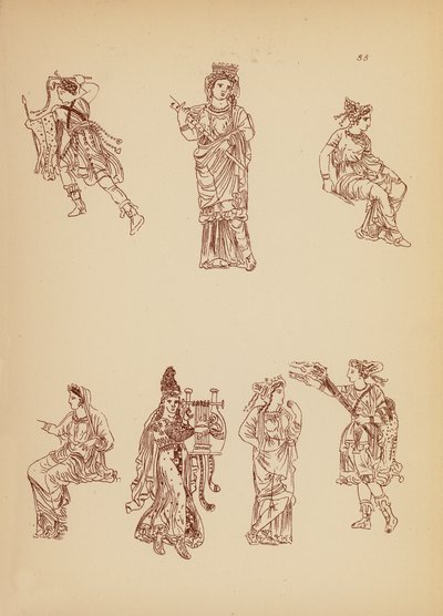Starověký řecký ženský kostým (litografie) od John Moyr Smith